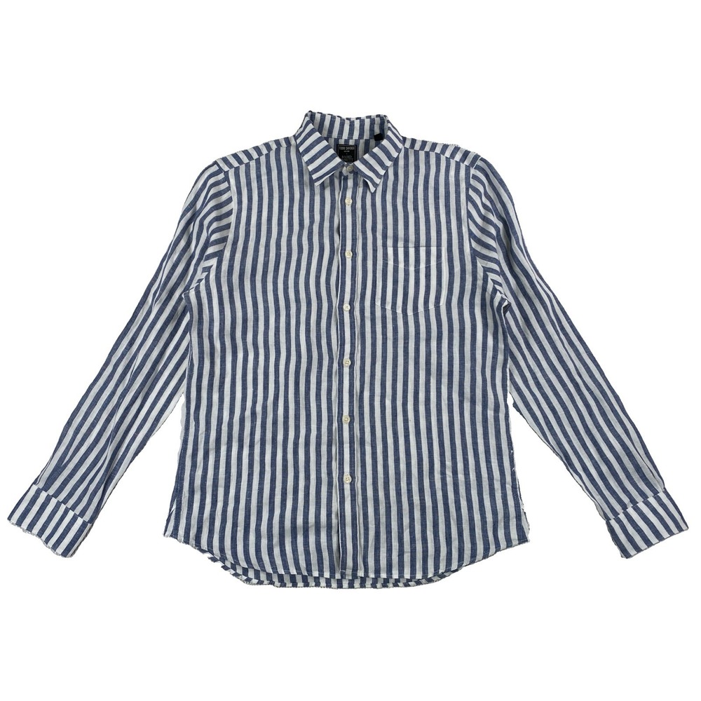 Todd Snyder x Baird McNutt Irish Linen Button Up Shirt Men's Large Blue White